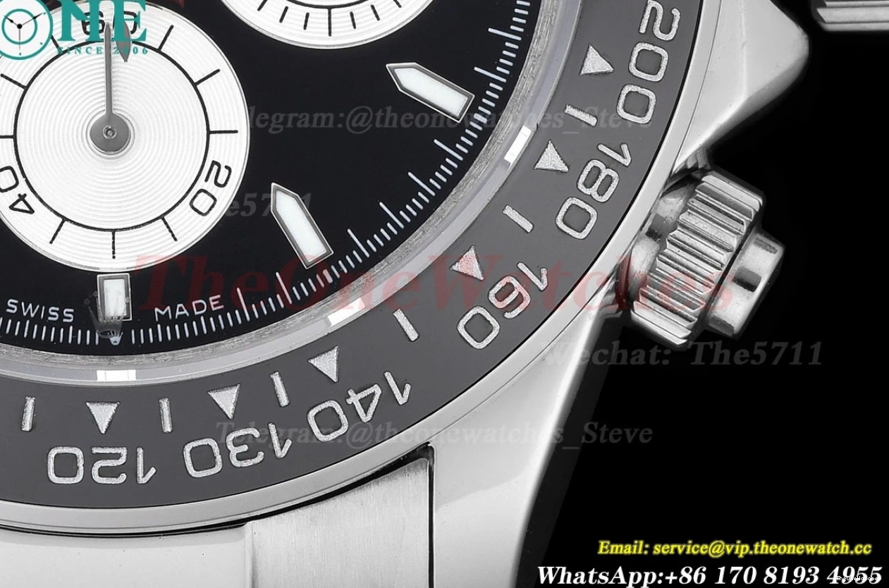 A3836 40mm White Black Daytona GDF SS SS 0225